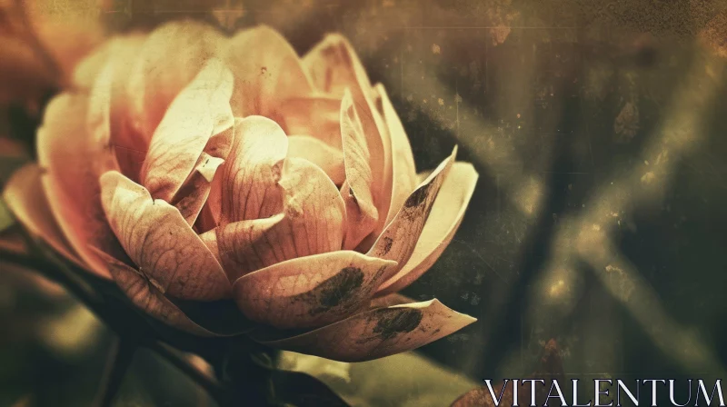 Close-Up of Magnolia Flower in Full Bloom - Soft and Romantic AI Image