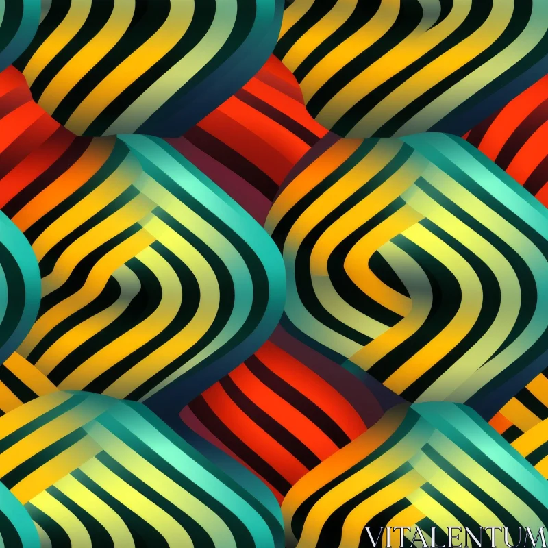 Colorful 3D Shapes Grid Pattern for Design Projects AI Image