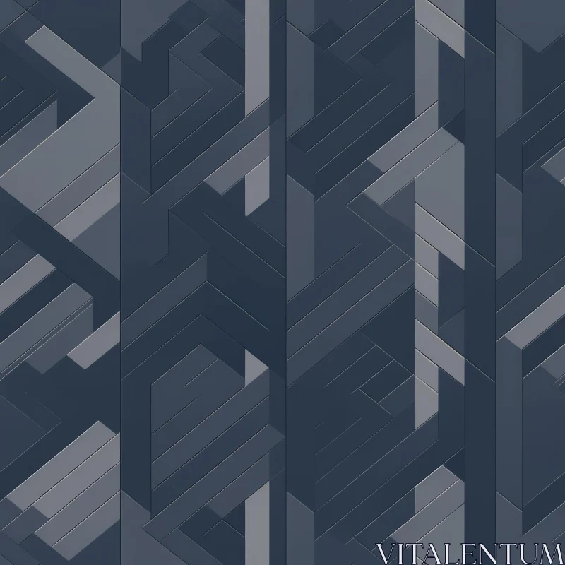 Modern Geometric Hexagon Pattern on Dark Blue Background AI Image