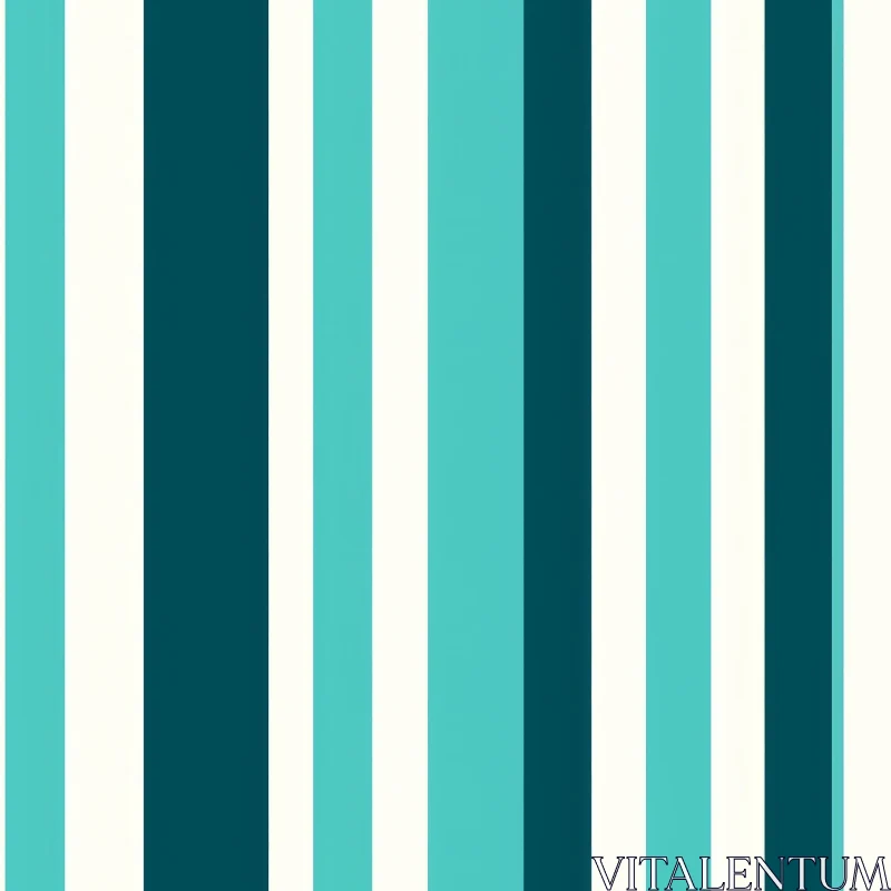 AI ART Contemporary Teal and Blue Vertical Stripes Pattern