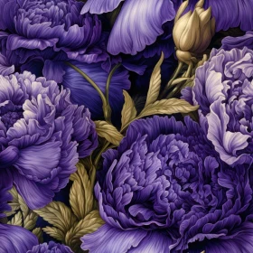Elegant Purple Peony Seamless Pattern for Fabric and Wallpaper