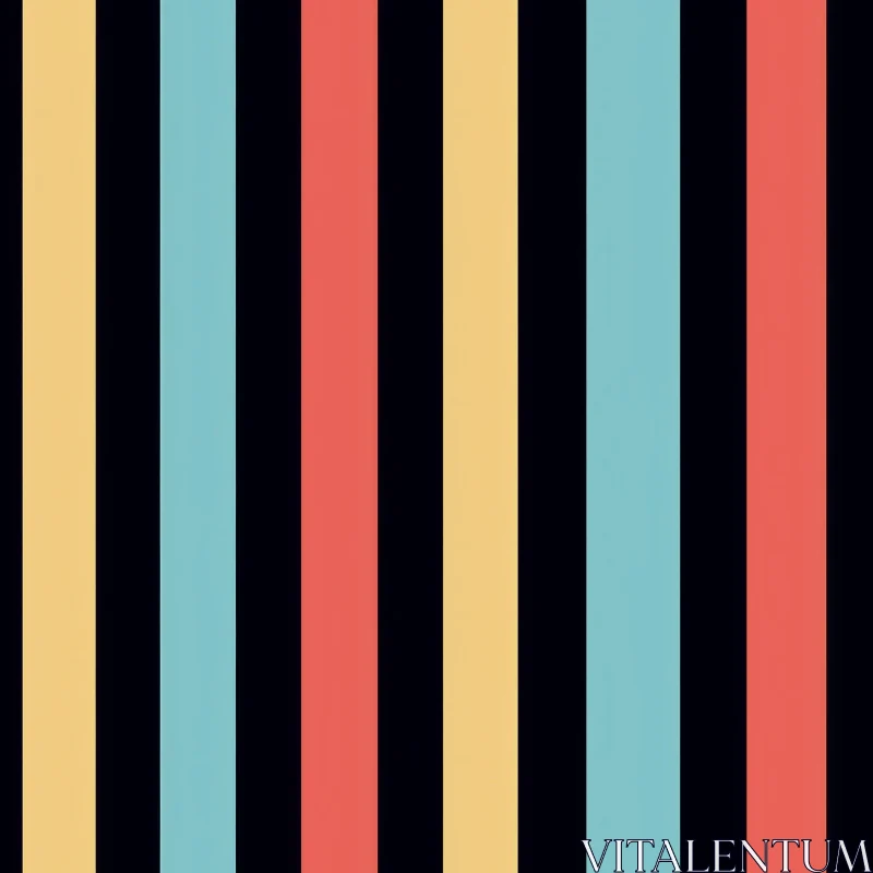 Retro Vertical Stripes Pattern - Background Design AI Image