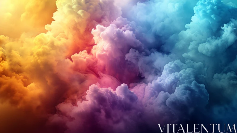 Colorful Abstract Cloud Painting AI Image