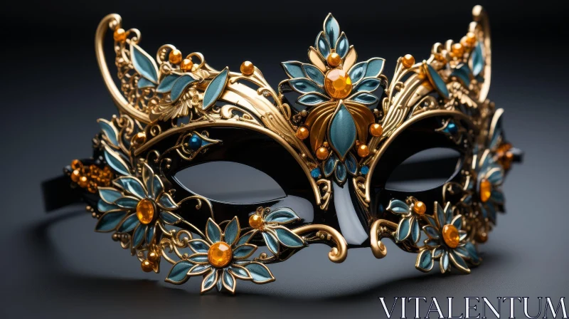 Exquisite Venetian Mask Photography AI Image