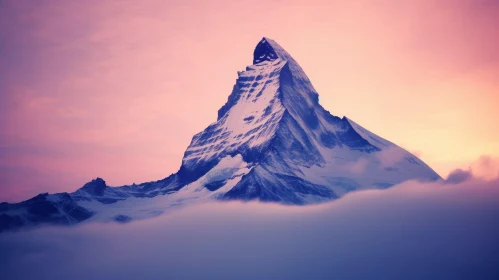 Majestic Matterhorn Mountain in the Alps