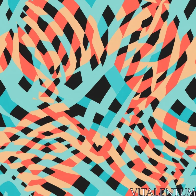 AI ART Multicolor Abstract Geometric Pattern