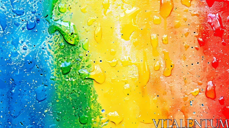 AI ART Rainbow Abstract Painting | Colorful Energy Artwork