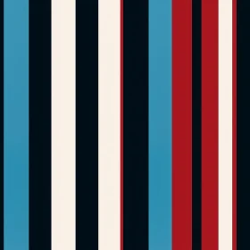 Blue White Red Black Vertical Stripes Pattern