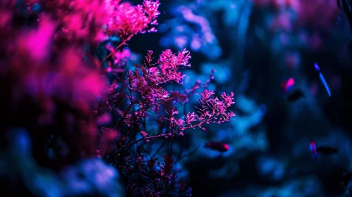 Pink Leaves in Aquarium: Captivating Close-Up Photography