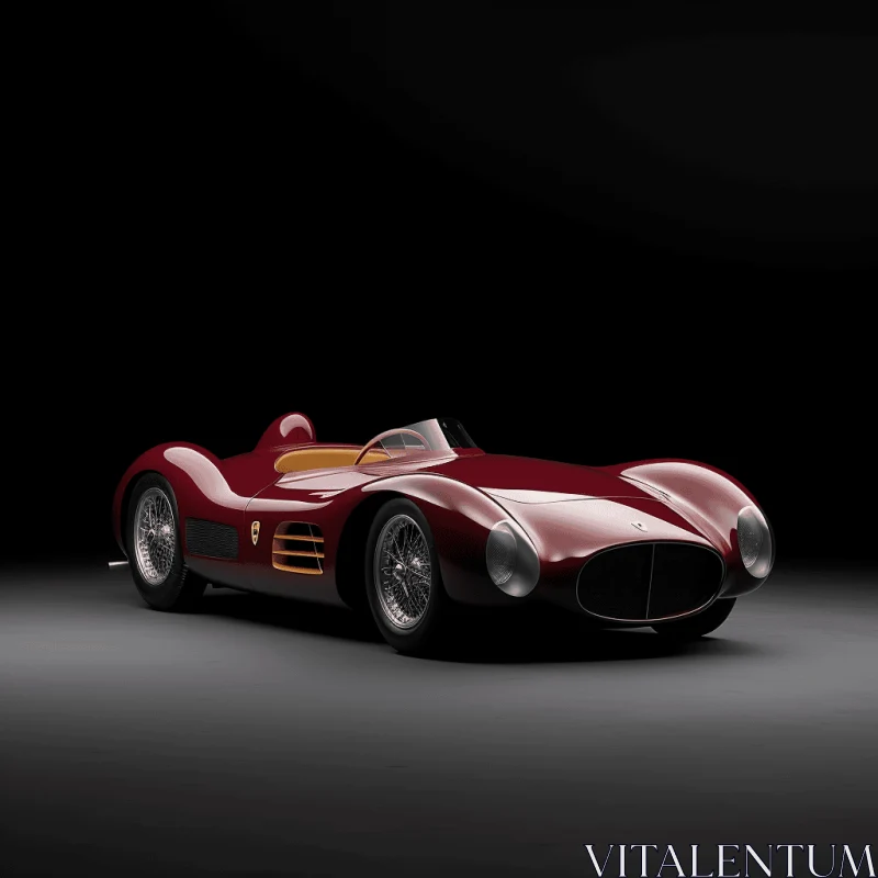 AI ART Striking Vintage Car on Dark Ground | Photorealistic Renderings