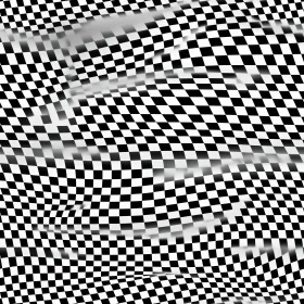 Waving Black and White Checkered Flag | Unique Pattern Design