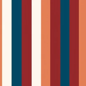Blue, Red, Orange Vertical Stripes Pattern