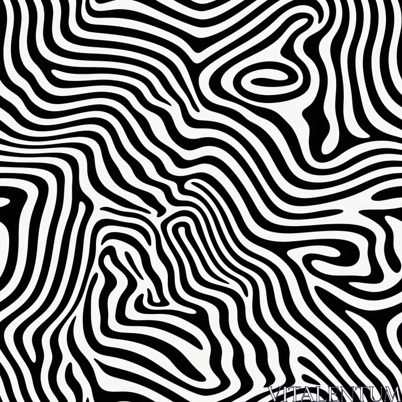 AI ART Zebra Skin Seamless Pattern Vector Illustration
