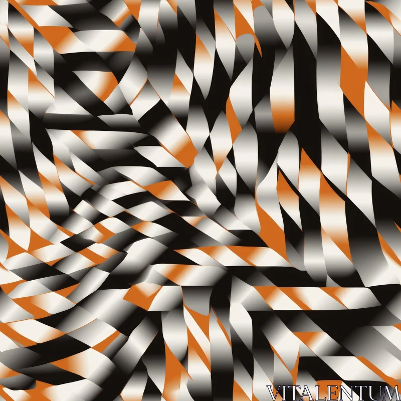 Abstract Geometric Seamless Pattern with Smooth Waves AI Image