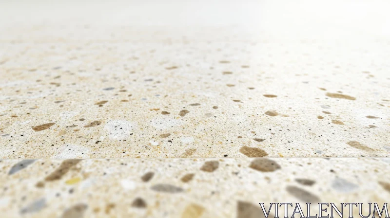 Beige Terrazzo Floor Close-Up | Marble and Granite Chips AI Image