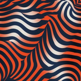 Abstract Wavy Orange and White Background