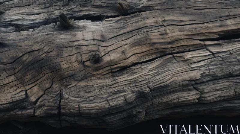 Aged Tree Trunk Texture Close-Up AI Image