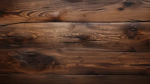 Dark Brown Wooden Table Close-Up