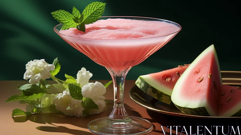 AI ART Delicious Watermelon Cocktail | Fresh and Fruity Drink