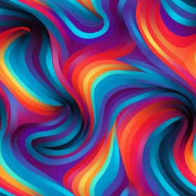 Vibrant Abstract Wavy Pattern - Psychedelic Design Element