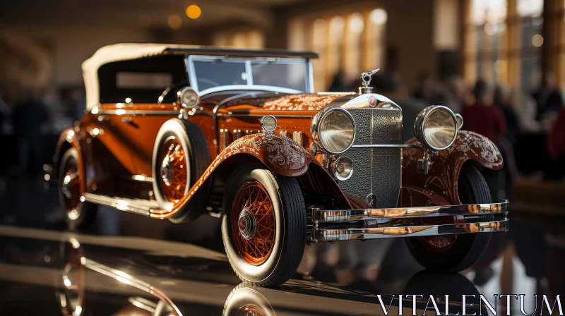Vintage Car from the 1930s in Showroom AI Image
