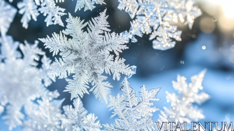 Delicate Beauty of Frost on a Window - Captivating Nature Image AI Image