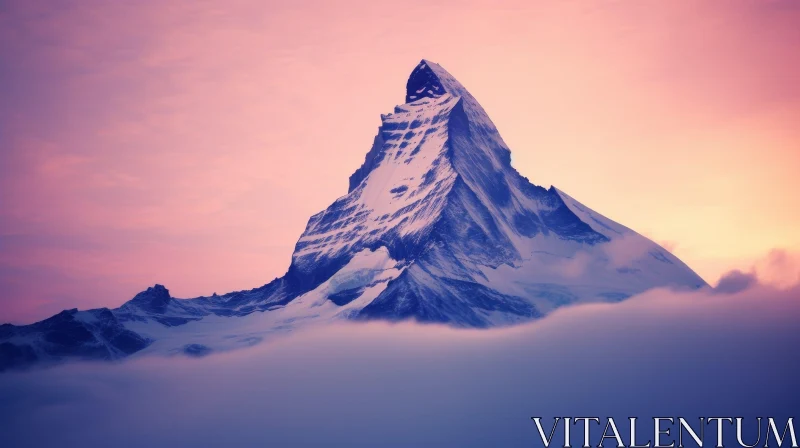 Majestic Matterhorn Mountain in the Alps AI Image