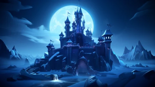 Enchanting Fantasy Castle Digital Painting