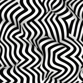 Abstract Black and White Wavy Stripes Vector Background