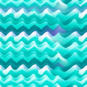 Blue and Green Waves Seamless Pattern