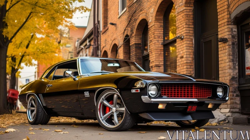 Classic 1969 Chevrolet Camaro SS on City Street AI Image