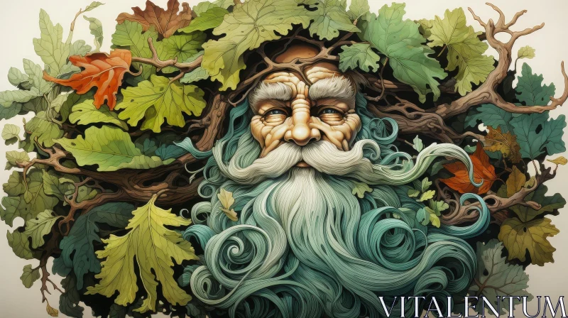 Enigmatic Green Man Artwork AI Image