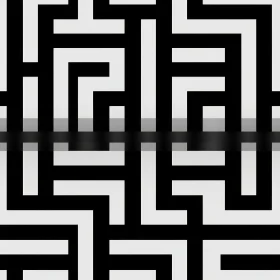 Reflective Black and White Maze - Abstract Art
