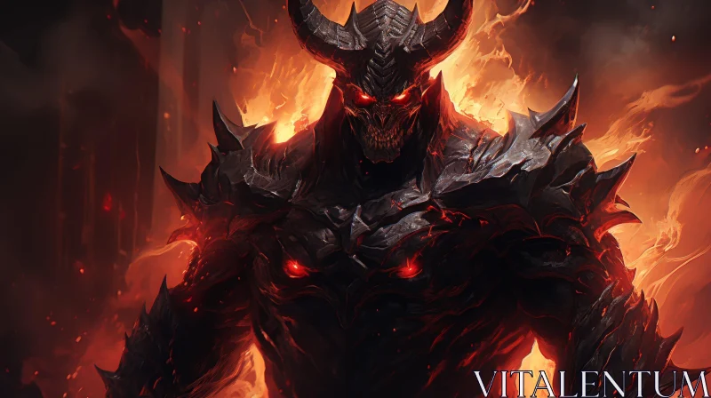 Dark Fantasy Demon Illustration AI Image