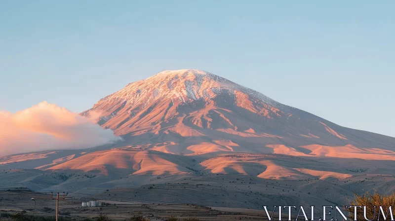 Mount Erciyes: Majestic Stratovolcano in Kayseri Province, Turkey AI Image