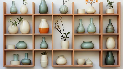 Unique Ceramic Vases Display - Artistic Home Decor