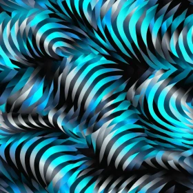 Abstract Wavy Pattern in Blue, Black, and Gray