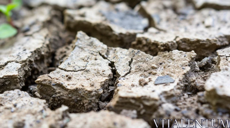 Close-Up of Dry Cracked Earth | Polygon Patterns AI Image