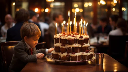 Joyful Birthday Celebration at Restaurant