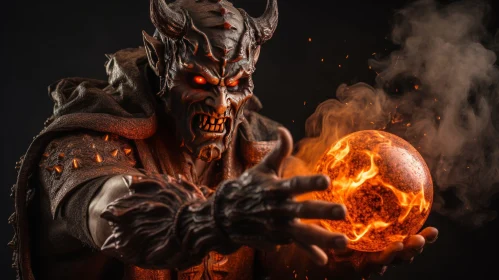 Malevolent Demon of Fire - Dark Fantasy Art