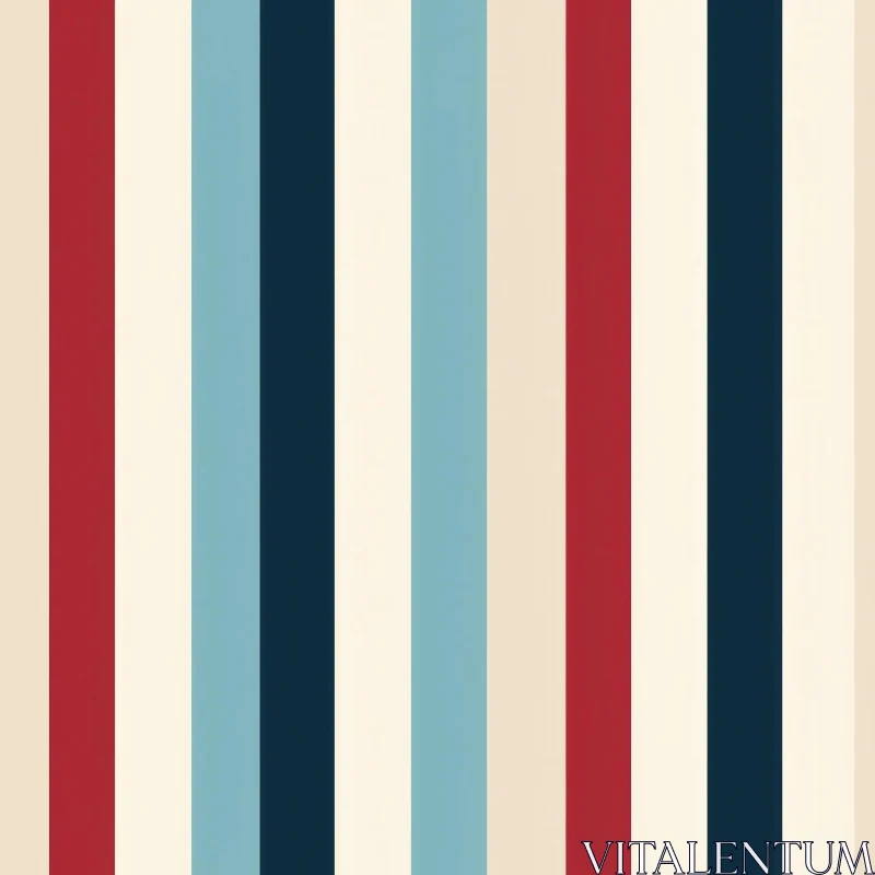 Retro Vertical Stripes Pattern Design AI Image