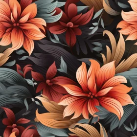 Dark Floral Seamless Pattern for Fabric and Wallpaper