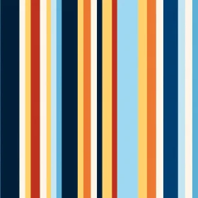 Hand-Drawn Vertical Stripes Pattern in Blue, Orange, Yellow