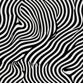 Zebra Stripes Seamless Pattern - Vector Illustration