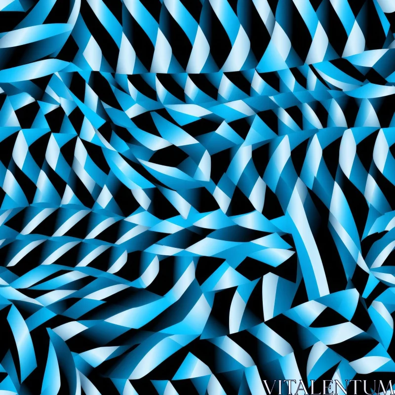 AI ART Blue and Black Geometric Pattern - Abstract Design for Backgrounds