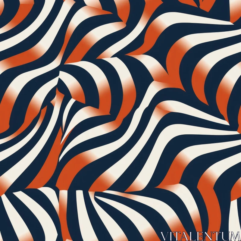 Intricate 3D Striped Geometric Pattern | Vector Illustration AI Image
