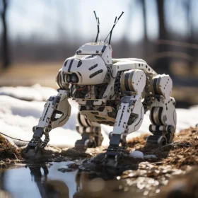 Mechanized Precision: Robotic Dog in Natural Terrain