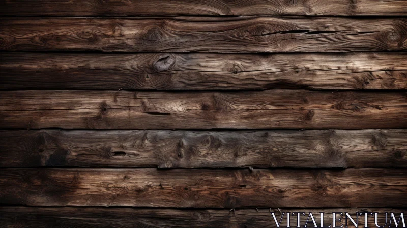 Rustic Dark Wooden Wall Texture for Design Projects AI Image
