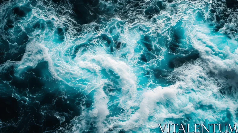 The Power of Nature: Captivating Photograph of Crashing Waves AI Image