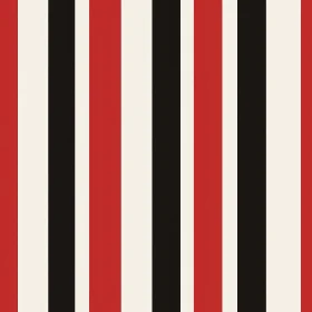 Classic Vertical Stripes Pattern in Black, Red, and Cream